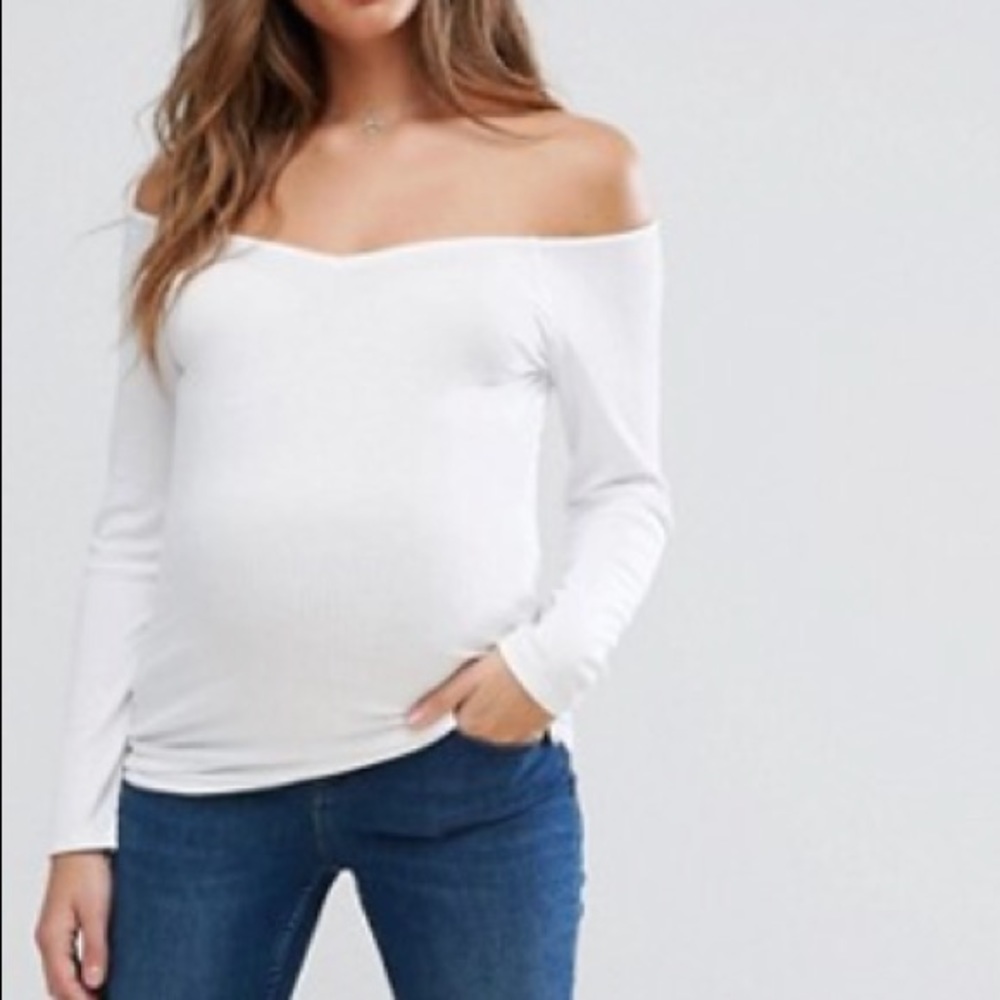 ASOS Maternity Off Shoulder Top